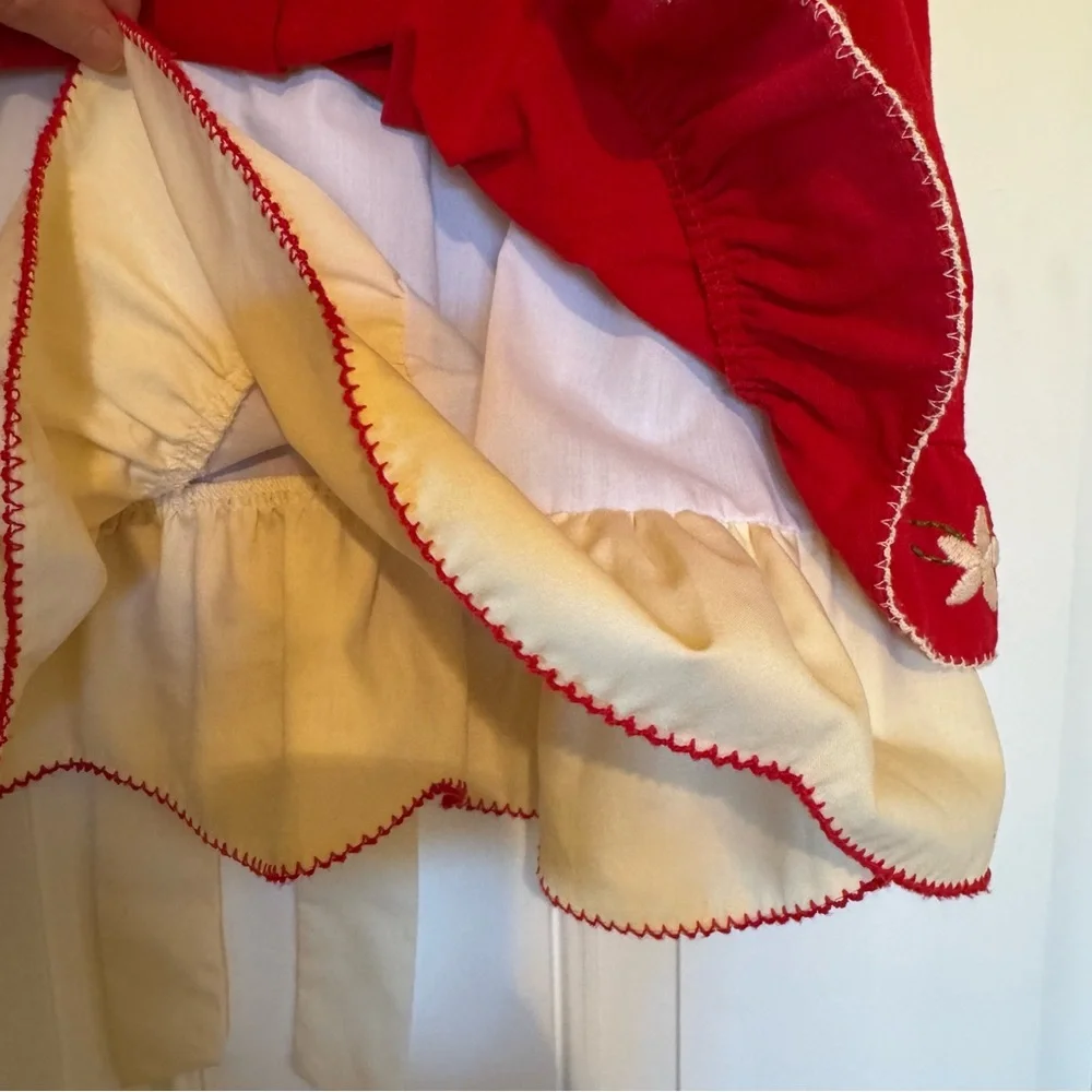 Well Dressed Wolf Classic Good Cheer Red White Dress Holiday Christmas Girls 3